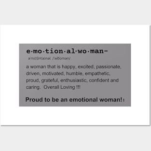 Emotional Woman Definition Posters and Art